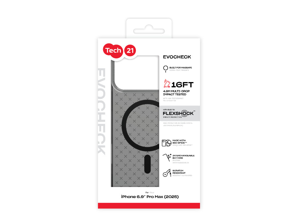 Tech21 Evocheck (MagSafe) for iPhone 17 Pro Max - Smokey / Black