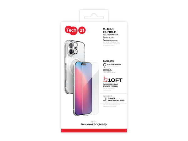 Tech21 EvoLite MagSafe Bundle for iPhone 17 - Clear
