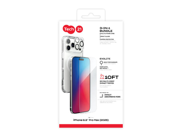 Tech21 EvoLite MagSafe Bundle for iPhone 17 Pro Max - Clear