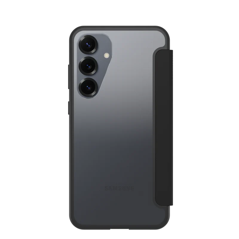 OtterBox React Folio Case - Samsung S25 Plus - Black Crystal