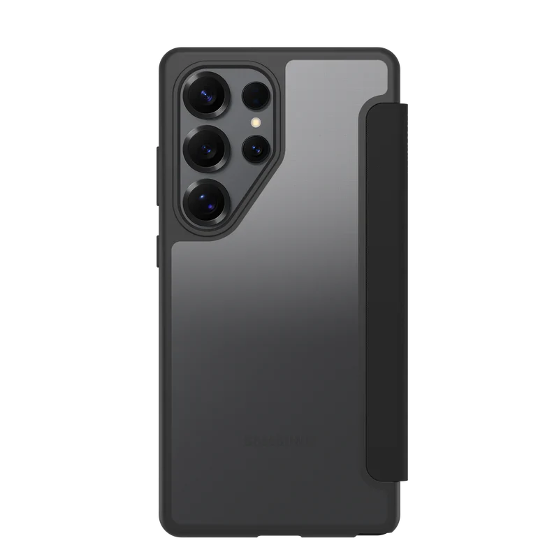 OtterBox React Folio Case - Samsung S25 Ultra - Black Crystal